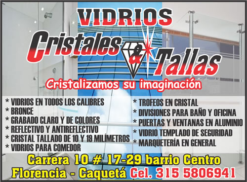 VIDRIOS CRISTALES & TALLAS 